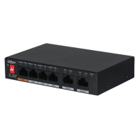 Hub-switch PoE unmanaged 4 port + 2 uplink DAHUA DH-PFS3006-4ET-60