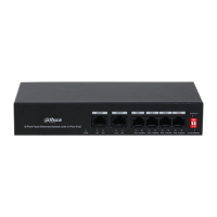 Hub-switch PoE fast 4 port + 2 uplink DAHUA DH-PFS3006-4ET-36